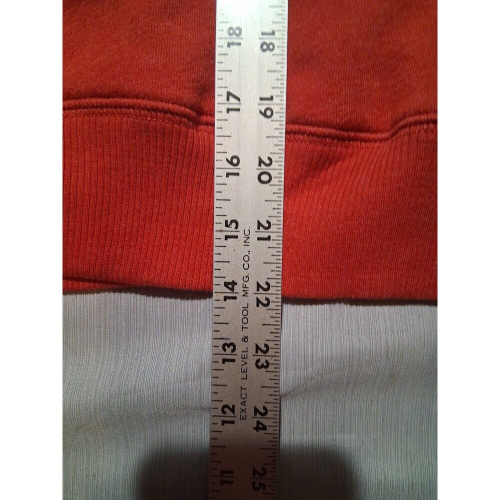 Vintage Abercrombie & Fitch Hoodie Medium Red  Y2K Logo Pullover 2000s New York - Picture 3 of 4